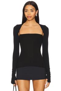 Шраг для балетного тела с отверстиями для больших пальцев Commando, black