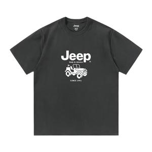 Футболка для школьников с круглым вырезом Moderate Jeep, темно-серый