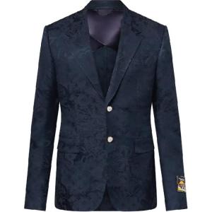 Куртка мужская синяя FW24 Business Suits Coats LOUIS VUITTON, морской синий