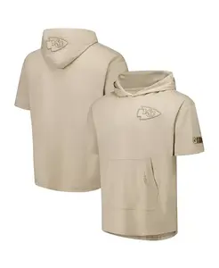 Мужская бежевая толстовка с капюшоном Kansas City Chiefs Neutrals Capsule с короткими рукавами Pro Standard