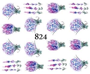 Водные наклейки для ногтей - №824, Raisin