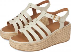Сандалии FitFlop PLATFFORMS Espadrille Leather Fisherman Wedge Sandals, цвет Paris Beige