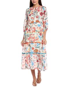 Джонни Уос Элс Макси-платье Johnny Was, белый