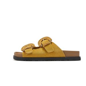 Millies Миллис резиновые шлепанцы на плоской подошве женские желтые, цвет Yellow