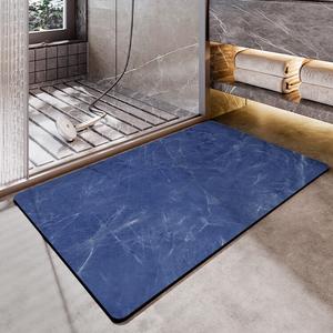 Dajiang Ковер 43х110 см из диатомита для ванной комнаты, быстро сохнущий, нескользящий, мягкий и прочный, Yunyunji-Blue