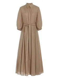 Платье-рубашка миди Andy с поясом Gabriela Hearst, нейтральный