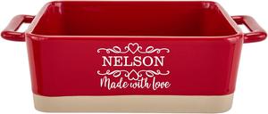 Форма для выпечки Let's Make Memories керамическая квадратная, красный