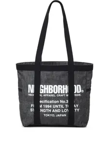 Джинсовая сумка-тоут с логотипом Neighborhood, серый