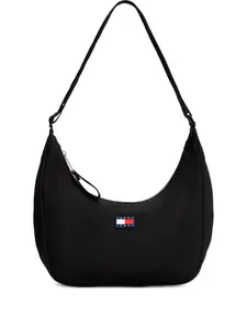 Полукруглая сумка с нашивкой-логотипом Tommy Hilfiger, черный