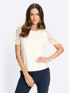 Рубашка с короткими рукавами цвета экрю Heine