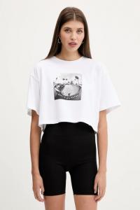 Хлопковая футболка Vans, белый