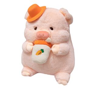 Плюшевая кукла Cute Fruit Milk Tea Pig MLING, Hats & Caps Carrot Pig