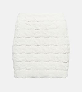 Мини-юбка с высокой талией Oscar de la Renta, слоновая кость