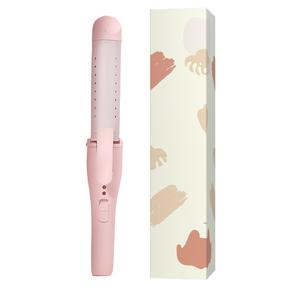 Утюжок для выпрямления и завивки волос 32мм двойного применения для завивки и выпрямления SST 011 GANGJIN, розовый