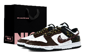 Nike Сумка для покупок Dunk, позолоченная чернилами, премиальный сегмент, модный тренд, универсальные повседневные кожаные износостойкие низкие кеды