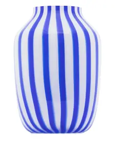 Стеклянная ваза juice в полоску, 28х20 см, Hay, синий