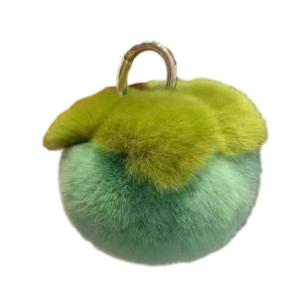 Настоящий талисман на удачу из меха кролика рекс, кукла-брелок хурма плюшевый кулон высота 8,5 см Handsome