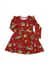 Рождественское трикотажное платье pettson and findus Geggamoja, Dark Red
