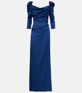 Свадебное платье-корсет Astral из атласа Vivienne Westwood, темно-синий