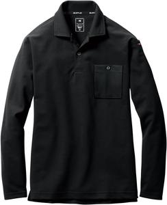 Рубашка-поло с длинным рукавом BURTLE 665 (унисекс), эластичная, с дезодорирующим эффектом, черный