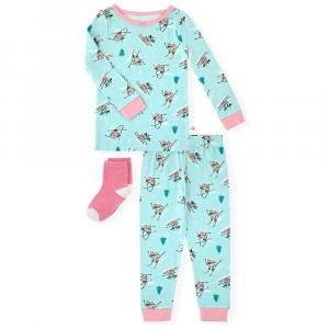 Sleep On It для маленьких девочек: супермягкий пижамный комплект из 2 предметов из плотного джерси с подходящими по размеру носками Sleep on it, цвет Apres Ski
