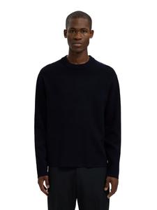 Свитер SLHTELLER FN RELAXED CREW NECK синего цвета SELECTED HOMME