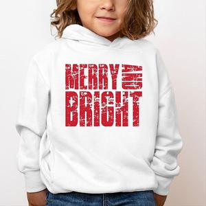 Толстовка с капюшоном Merry and bright block distressed для малышей The Juniper Shop, White