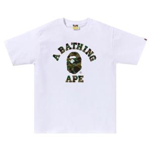 Футболка BAPE 1st Camo College Tee 'White/Green'