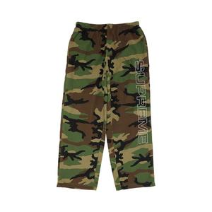 Брюки Supreme Spellout Embroidered Ripstop Track Pant, Woodland Camo