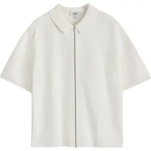 COS Трикотажный свитер мужской белый