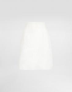 Мини-юбка из стрейчевой матовой ткани Dolce & Gabbana, белый