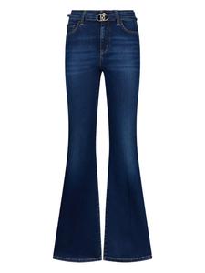 Расклешенные джинсы с ремнем LIU JO, синий