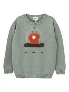 Свитер The Moon с вышивкой Knot, зеленый