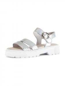 Gabor Серебристые босоножки с ремешками