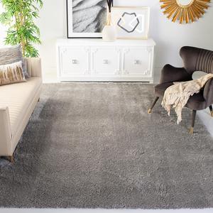 Ковер SAFAVIEH, 155 x 229 см, Colorado Shag Collection, Light Grey, сплошной дизайн, не линяет и прост в уходе, идеален для помещений с высокой проходимостью в гостиной, спальне (CSG785B)