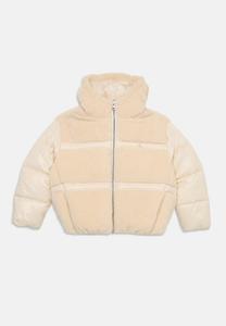 Флисовая куртка Calvin Klein Jeans SHINY PUFFER JACKET, Whitecap Gray/Off-White