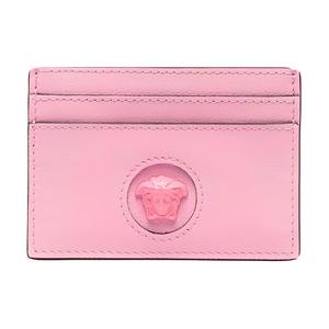 VERSACE Кожаный женский кошелёк для карт розовый