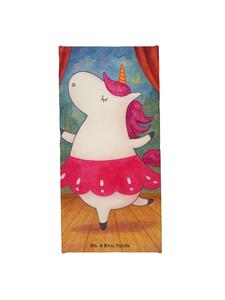 Mr. & Mrs. Panda Белое полотенце с изображением балерины-единорога, без надписи
