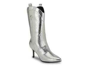 Ботинки Guess Wurlie Western Bootie, Silver Metallic Snake Print