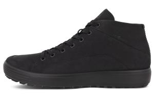 Стильные мужские кроссовки для скейтбординга средней высоты черного цвета Ecco