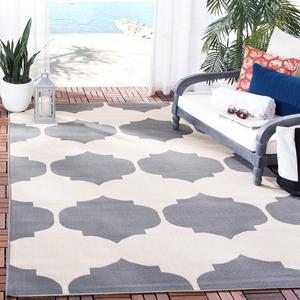 Ковер SAFAVIEH, 79 x 153 см, Washable Rug Outdoor Courtyard Collection - , бежевый и anthracite, без линьки и легкий в уходе, идеально для патио, заднего двора, прихожей (CY6162-236)