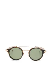 Солнцезащитные очки в круглой оправе Thom Browne, коричневый