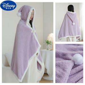 Disney Плед для офиса 85х150 см, с капюшоном, цвет Purple hooded style
