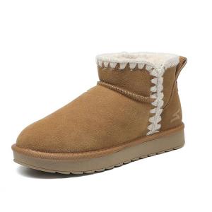 WOOS BOBO Женские короткие зимние ботинки Camel с термо-абразивной амортизацией и противоскользящей подошвой