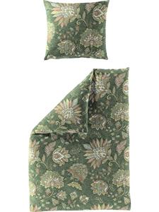Фланелевое постельное белье зеленого цвета Bierbaum, 135x200 см (80x80 см)
