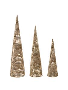 Beliani Набор из 3 светодиодных декоративных светильников TUELSO золотого цвета