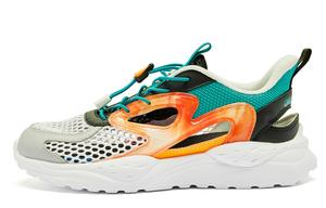 Детские кроссовки GS  Белые / Небесно-голубые Qiaodan, белый