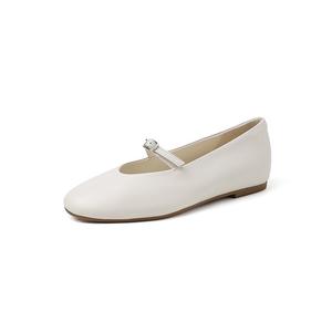 AIQINISHA Мэри Джейн туфли женские белые, цвет White