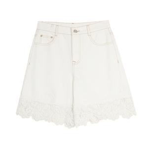 ELLE Джинсовые шорты Women's White Moderate
