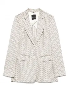 Жаккардовый блейзер с графичным узором MARCCAIN, нейтральный
